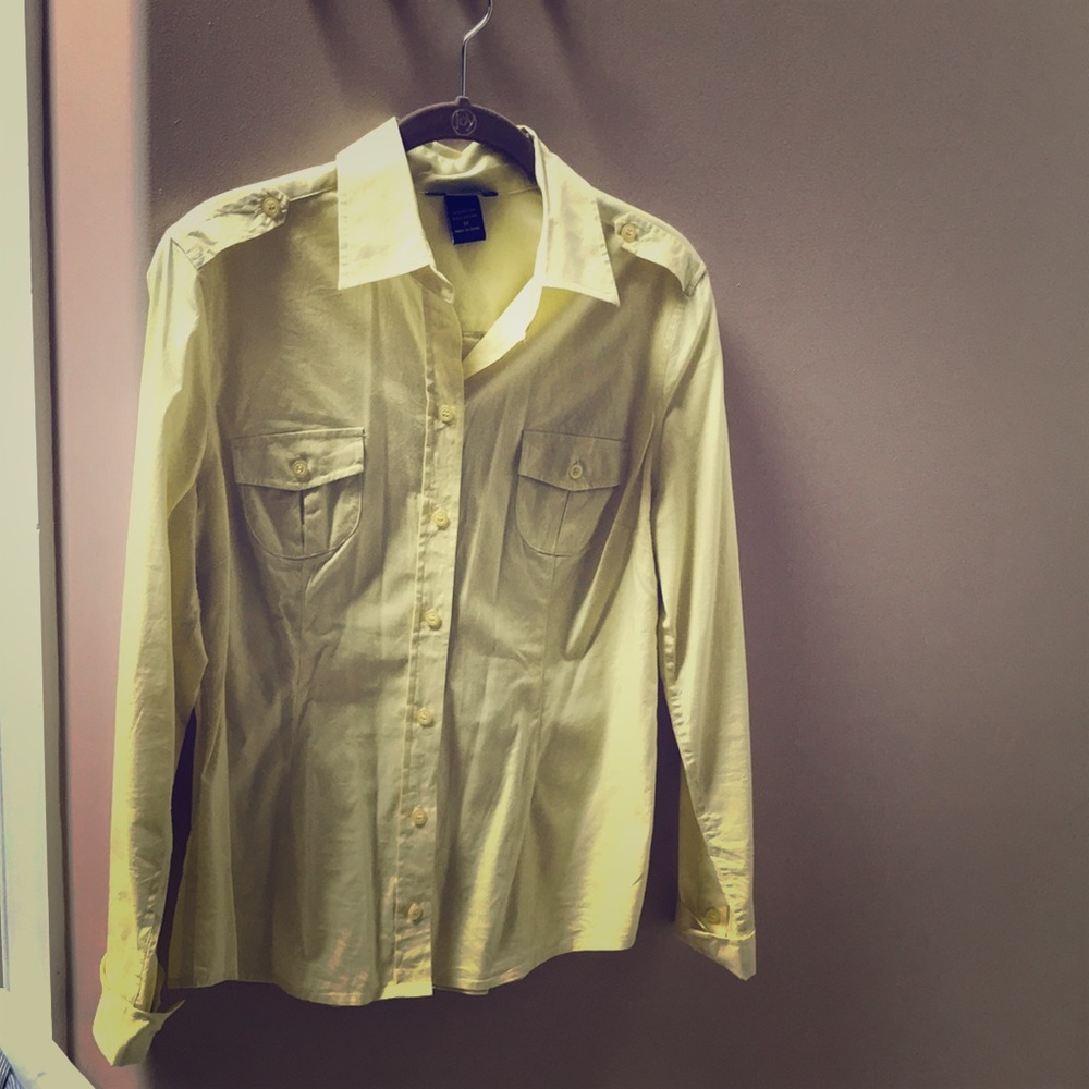 Yellow collared shirt